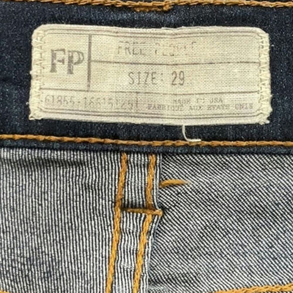 Free People Dark Blue Denim Retro 29 Flares - Picture 4 of 7